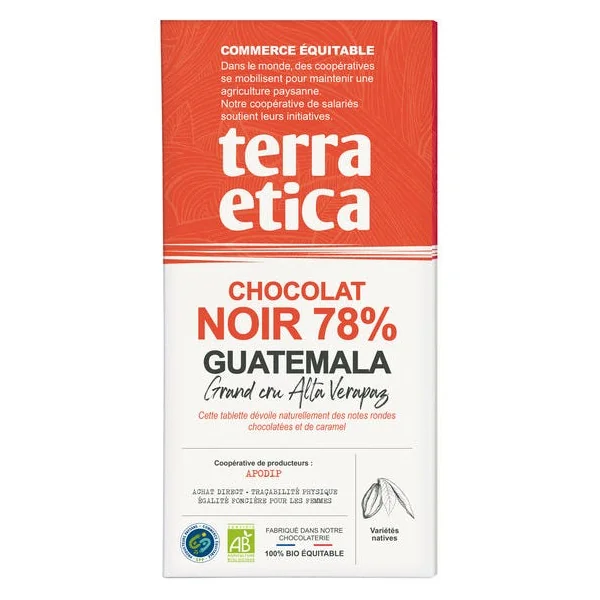 Chocolat noir Guatemala 78% 100g