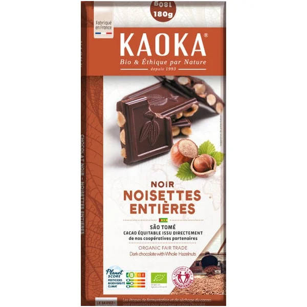 Chocolat noir noisette 66% 180g