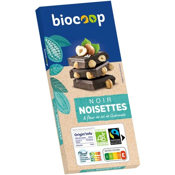 Chocolat noir noisette sel 70% 180g
