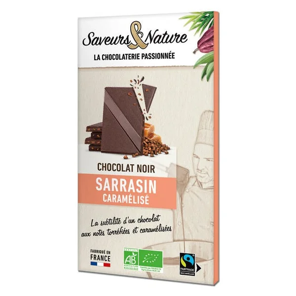 Chocolat noir sarrasin caramélisé 80g