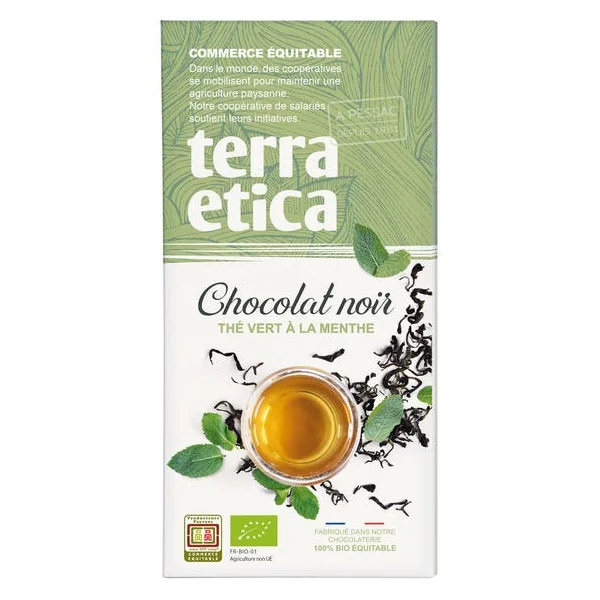 Chocolat noir thé vert menthe 100g