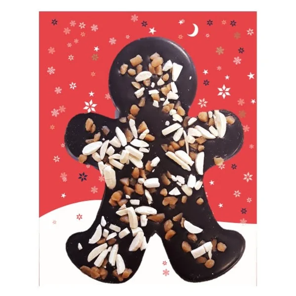 Chocolat noir éclat amande noisette 60g