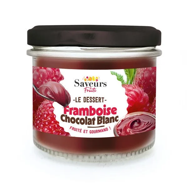 Chocopote dessert framboise chocolat blanc 120g