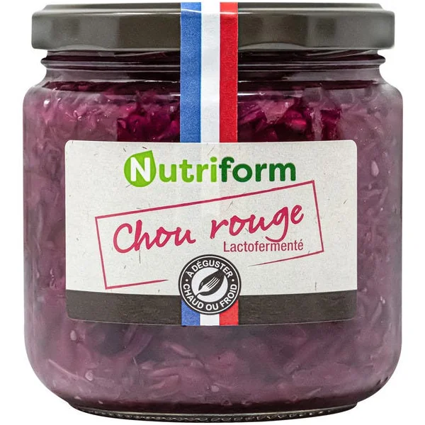 Chou rouge lactofermenté 300g net égoutté
