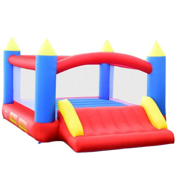 Château Gonflable pour 3 Enfants avec Toboggan Kit de Réparation Piquetn Charge 50KG Souffleur Non-Inclus