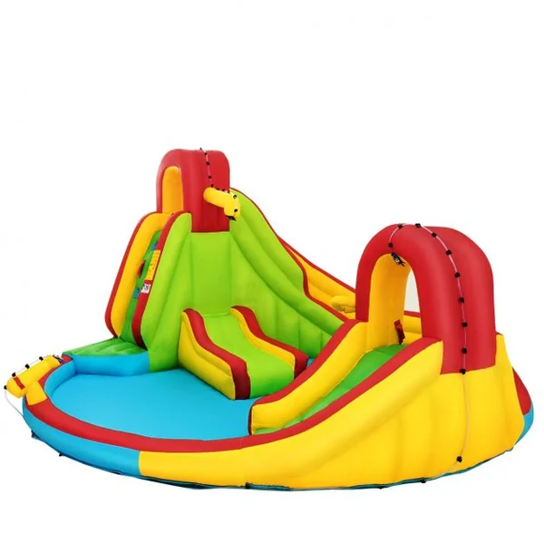 Château Gonflable pour Enfants avec 2 Toboggans Pataugeoire Canon à Eau Souffleur Non-inclus 480x420x233cm Multicolore