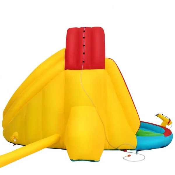 Château Gonflable pour Enfants avec 2 Toboggans Pataugeoire Canon à Eau Souffleur Non-inclus 480x420x233cm Multicolore