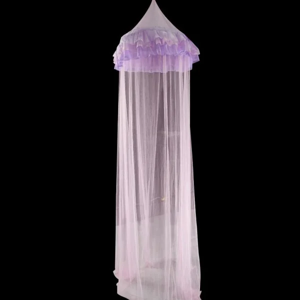 Ciel de lit moustiquaire d’enfant dôme dentelle Protection insectes rosé romantique neuf