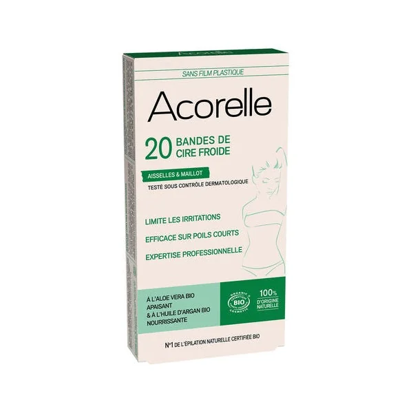 Cire froide aisselle-maillot - 20 bandes