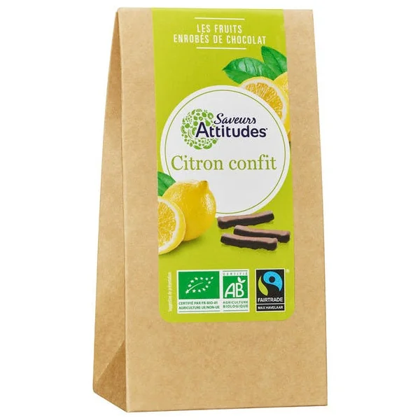 Citron confit chocolat noir 125g