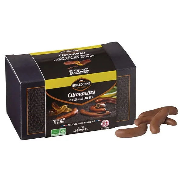 Citronette enrobé chocolat lait 100g