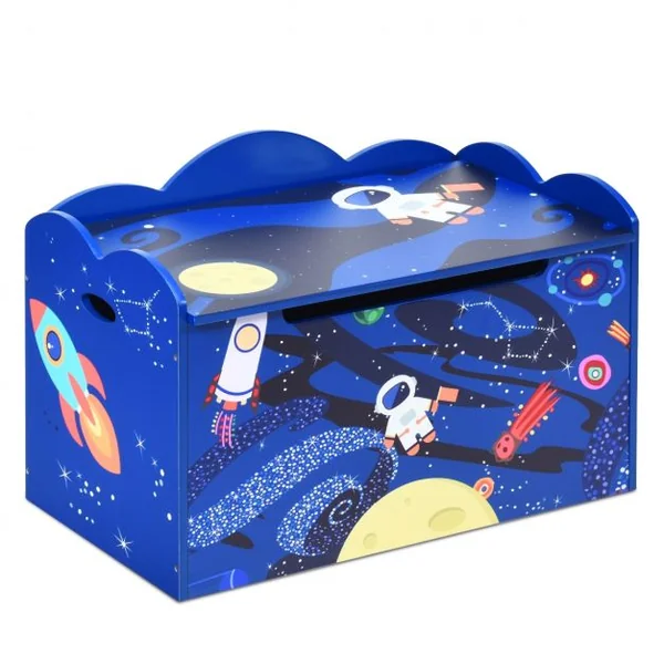 Coffre à Jouets Robuste Coffre et Banc de Rangement pour Chambre d’Enfants en Mdf 70x42x45cm Motif Espace
