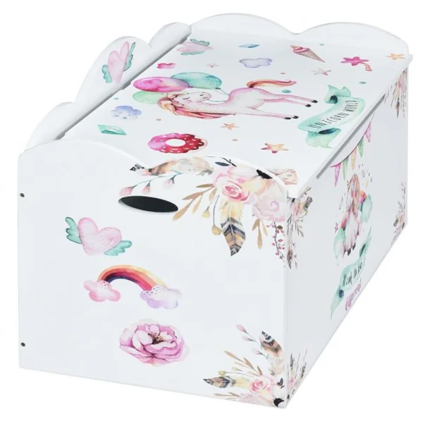 Coffre à Jouets Robuste Coffre et Banc de Rangement pour Chambre d’Enfants en Mdf 70x42x45cm Motif Espace