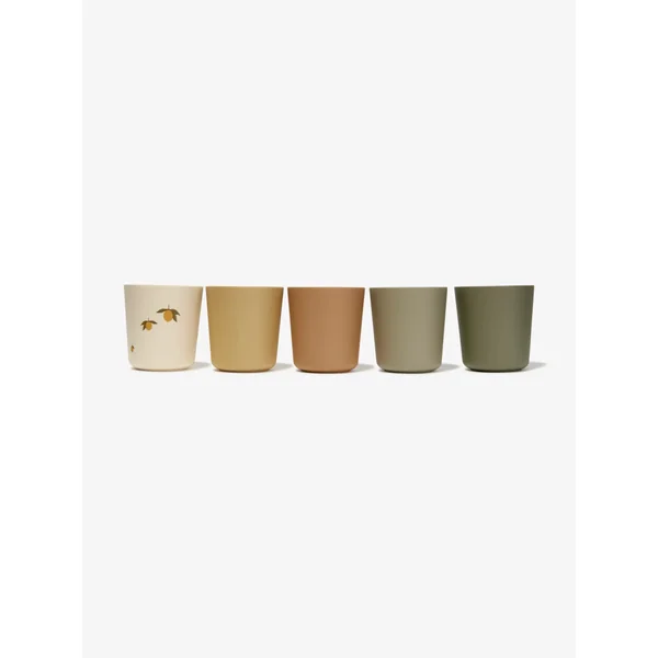 Coffret 5 verres citron mix - Konges Slojd - Soins Bébé Naturels & Produits Maman Après Naissance
