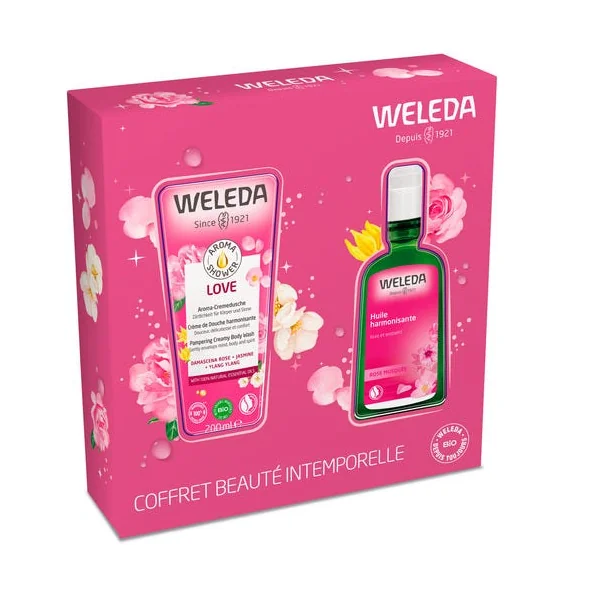 Coffret Beauté intemporelle Aroma Shower Love & Huile harmonisante à la Rose musquée