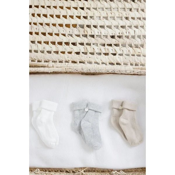 Coffret Chaussettes babyboy chiné beige Tartine et Chocolat - Soins Bébé Naturels & Produits Maman Après Naissance