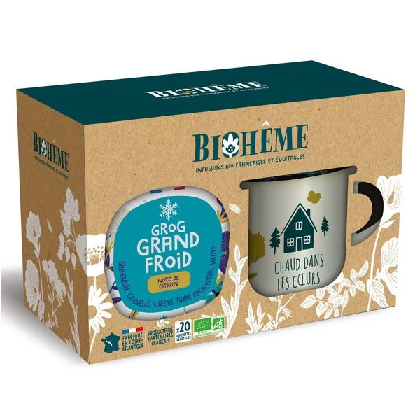 Coffret mug + infusion Grog Grand Froid 20x1g