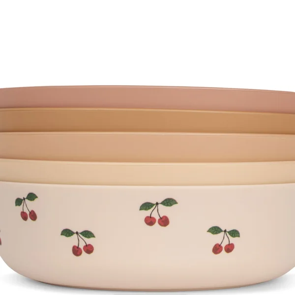 Coffret repas 5 bols plats cherry mix - Konges Slojd - Soins Bébé Naturels & Produits Maman Après Naissance