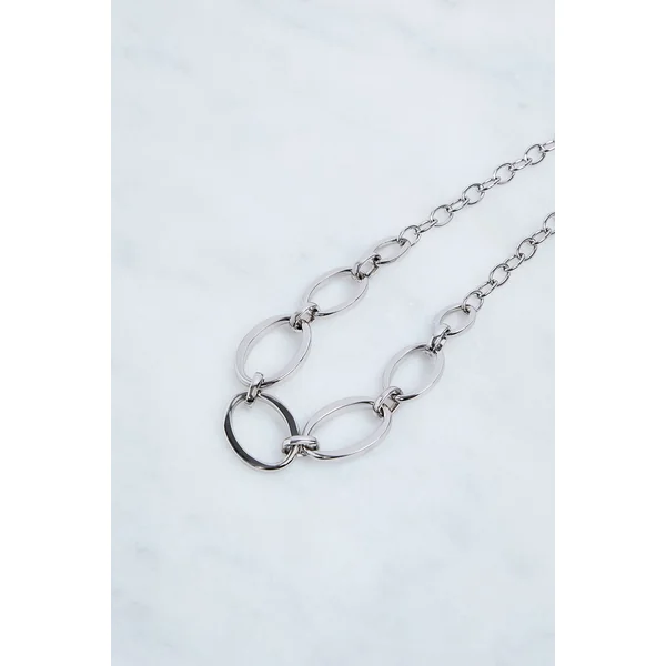 Collier chaîne surdimensionné à cristaux européens sertis à la main