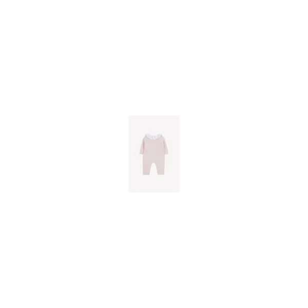 Combinaison longue rose pale col broderie babygirl Tartine et chocolat - Soins Bébé Naturels & Produits Maman Après Naissance