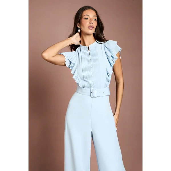 Combinaison-pantalon Large Plissée Boutonnée