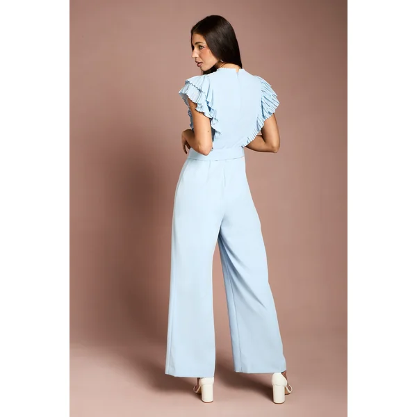 Combinaison-pantalon Large Plissée Boutonnée