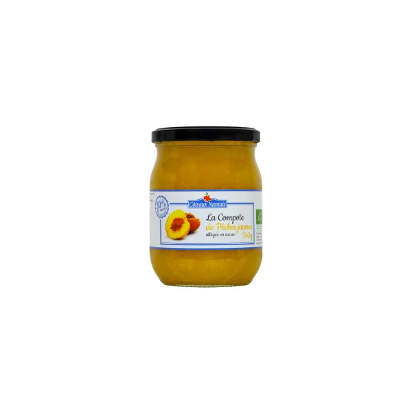 Compote de pêche jaune allégée - 540g