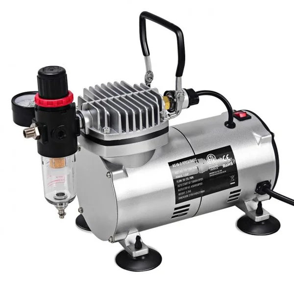 Compresseur d’Air Portable 3-4 bars Arrêt Automatique Fonction Thermiquement Protégé et Faible Bruit, 45.3 x 17.3 x 29 cm