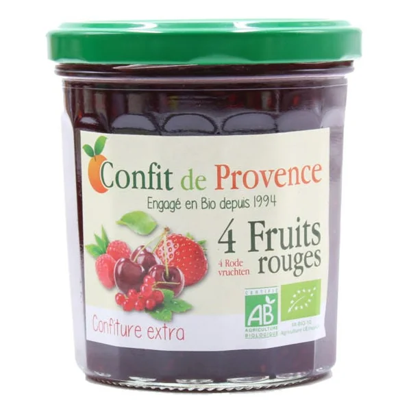 Confiture 4 fruits rouges 370g