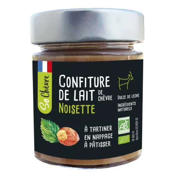 Confiture de lait de chèvre noisette