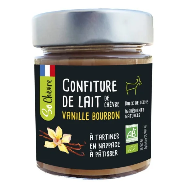 Confiture de lat de chèvre vanille bourbon