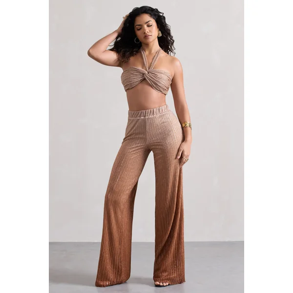 Connection | Pantalon doré métallique