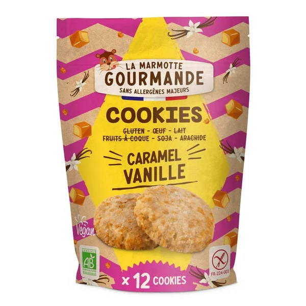 Cookie caramel vanille sans allergènes 150g