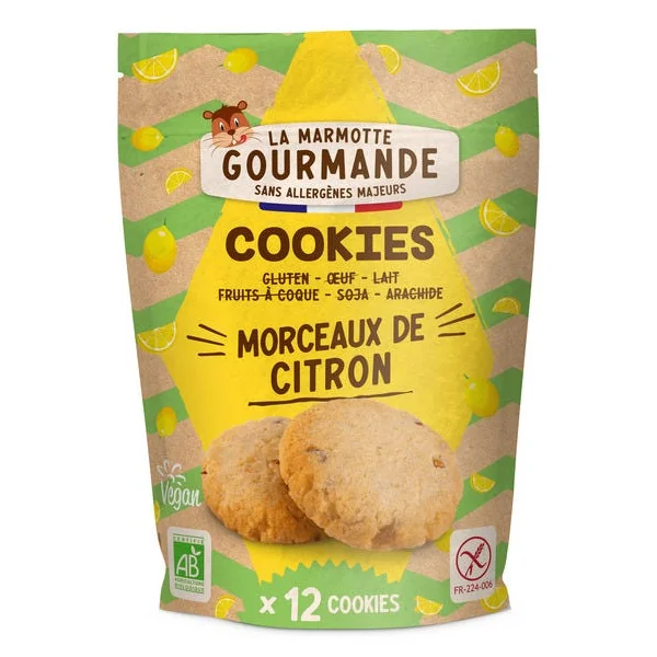 Cookie morceaux de citron sans allergènes 150g