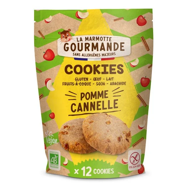 Cookie pomme cannelle sans allergènes 150g