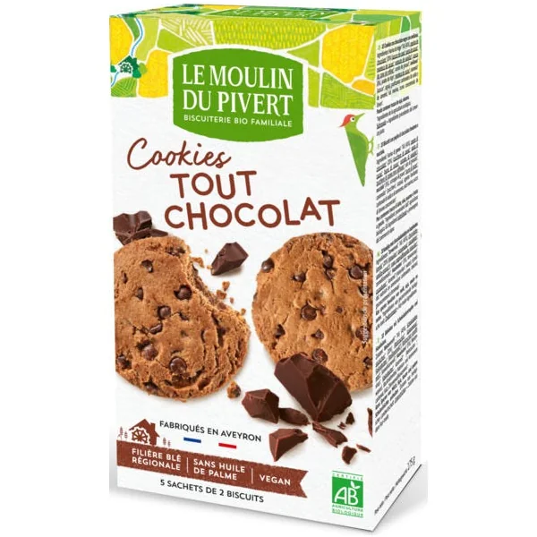 Cookie tout chocolat pépites (10) 175g