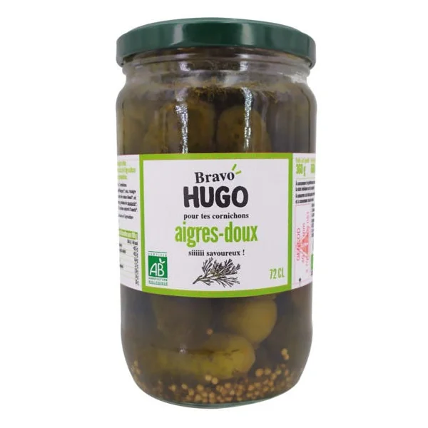 Cornichon aigre-doux aneth 360g net égoutté