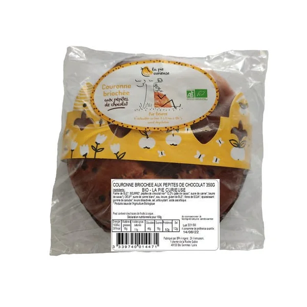 Couronne des rois briochée pépites choc noir 350g