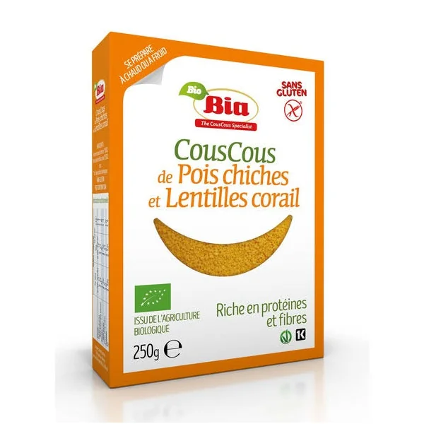 Couscous pois chiche lentille corail 250g