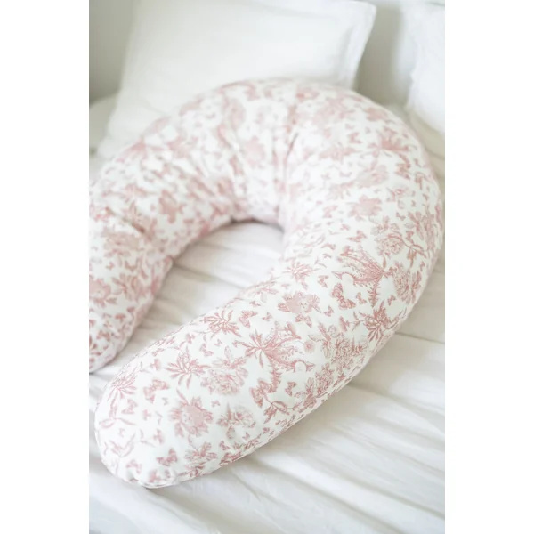 Coussin de maternité Toile de Jouy rose Tartine et chocolat - Soins Bébé Naturels & Produits Maman Après Naissance