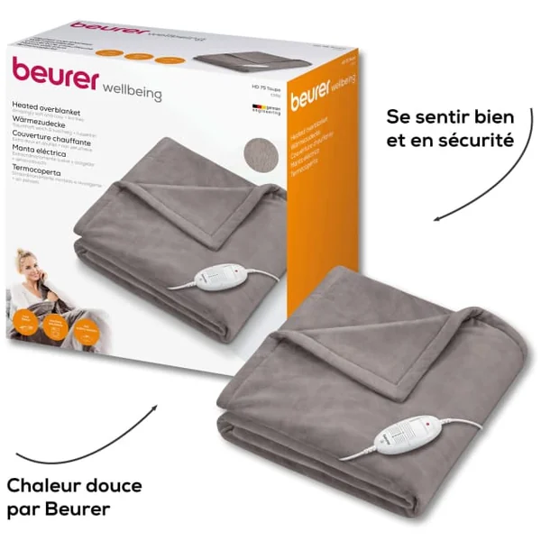 Couverture chauffante extra cosy HD 75 TAUPE - Oplus Médical