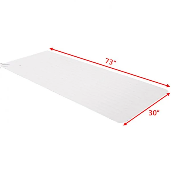 Couverture chauffante électrique 60W 4 niveaux de température lavable 30°C télécommande Surmatelas 180 x 75cm Blanc