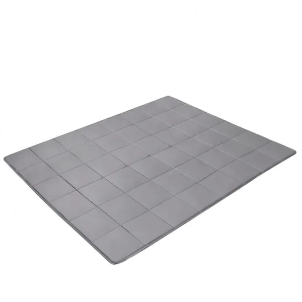 Couverture Pondérée Couverture de Légère à Lourde Soulage le Stress 100% Coton Respirant 8 kg, 152 x 203 cm, Grise
