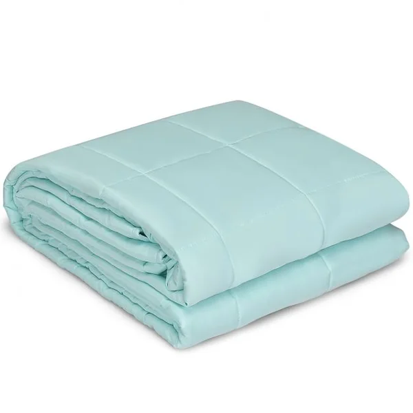 Couverture Pondérée de 7 kg pour Adultes 7 Couches 8 Boucles avec Perles de Verre en Polyester, 122x183cm, Vert