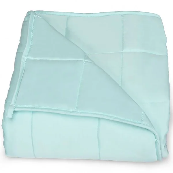 Couverture Pondérée de 9 kg pour Adultes 7 Couches 8 Boucles avec Perles de Verre en Polyester, 152x203cm, Vert