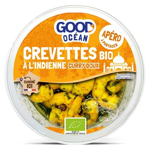 Crevettes décortiquées cuites à l'Indienne 100g
