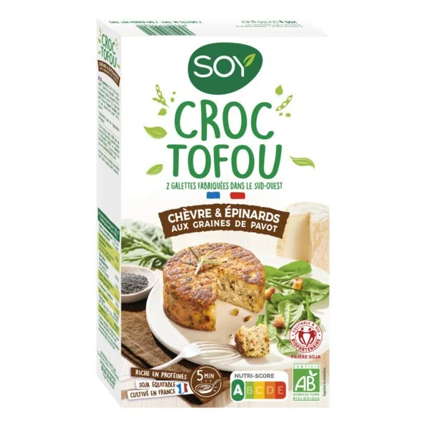 Croc'tofou chèvre épinard pavot 2x100g