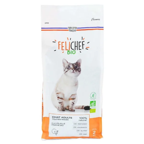 Croquette poulet sans gluten pour chat adulte 2kg