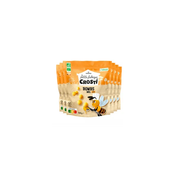 Crosti bombs sans gluten - Billes de maïs soufflées au miel - Lot de 6x300g