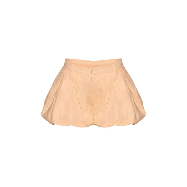 Crème Au Beurre Short Taille Haute Bouffant Aspect Lin Buttercream Petite